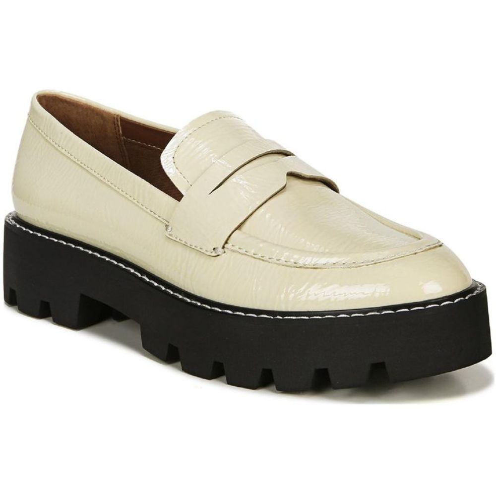 Franco Sarto Cream and Black Loafers